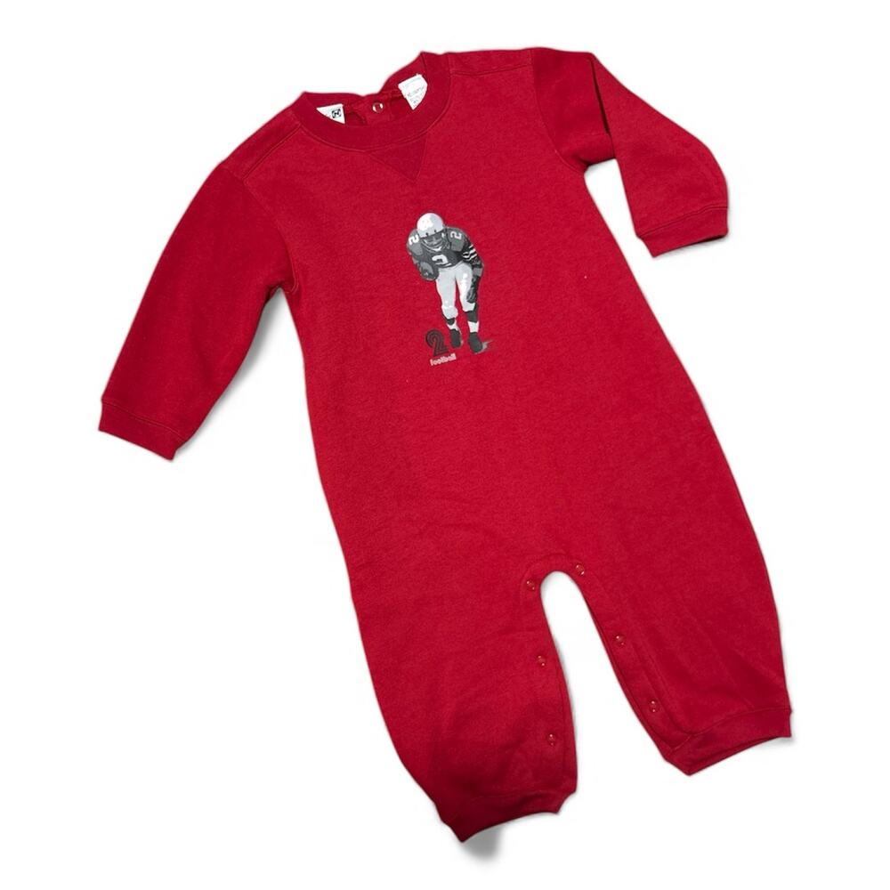 Nordstrom Vintage Red Romper 24m XL Baby N NWT